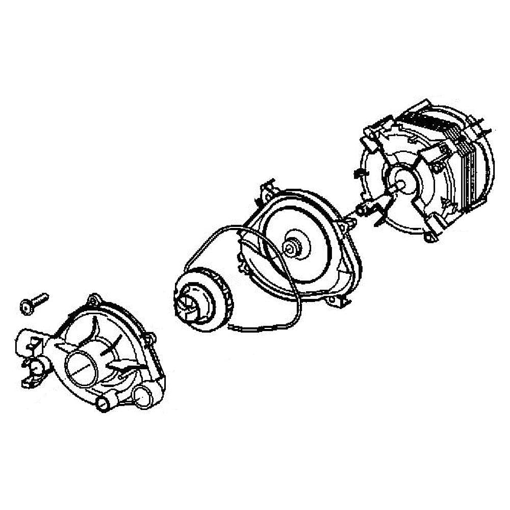 Part #5065034, Miele Dishwasher Circulation Pump Assembly