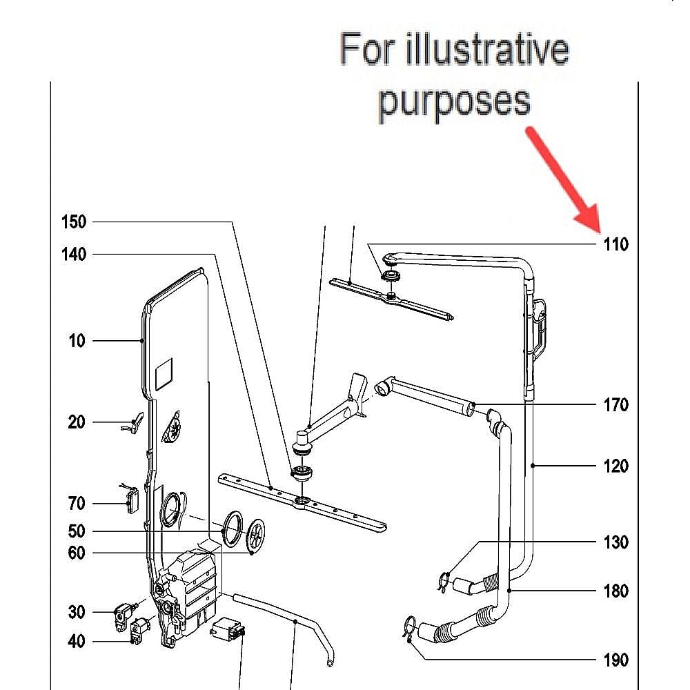 Miele Dishwasher Spray Arm Lock Nut 6057710 parts Sears PartsDirect