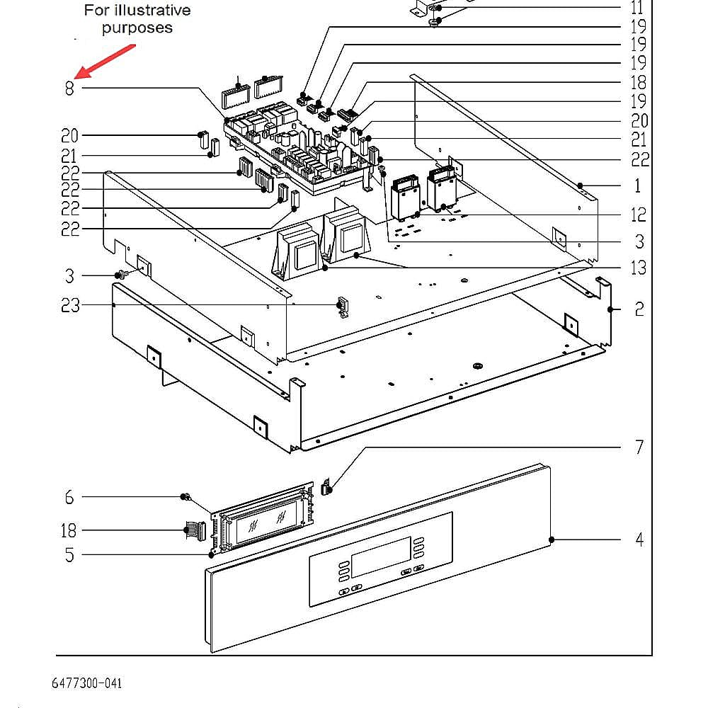 Part #6212176, Miele Wall Oven Power Supply Board