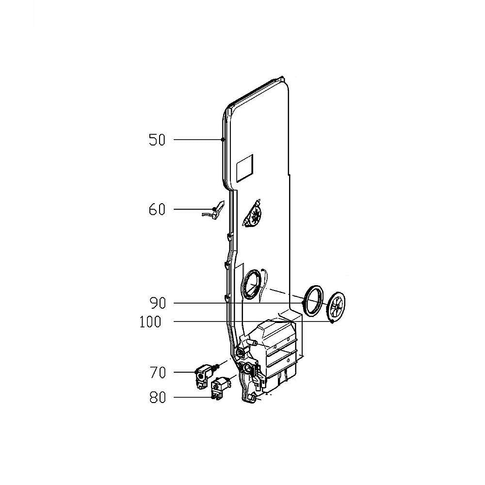 Part #6992874, Miele Dishwasher Water Inlet Guide Assembly