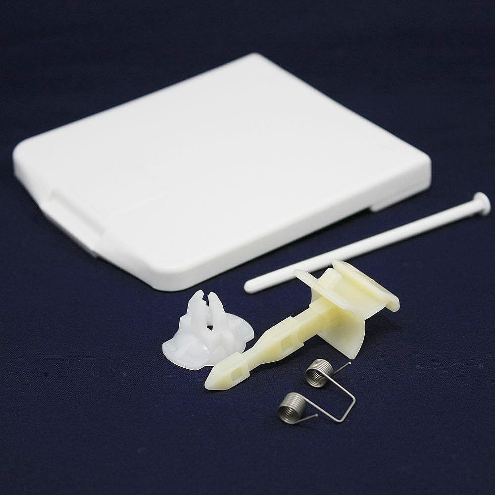 Part #4387043, Dishwasher Detergent Dispenser Cover Kit (Replaces 300115, 300155, 3368981, 3369060, 3373471) / 4.00 x 0.13 x 0.25