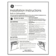 Installation Instructions for GE CDT725SSF4SS - Part 31-31512