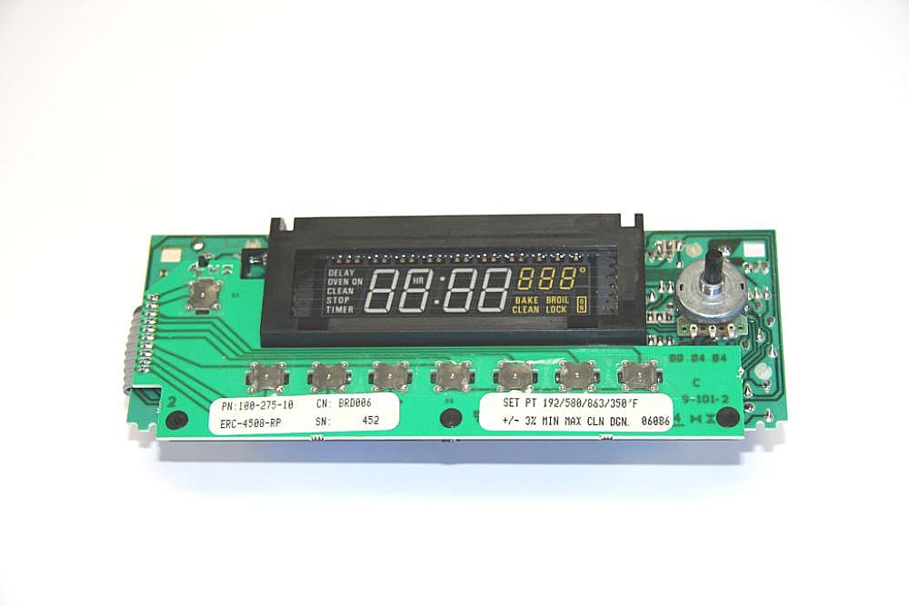 Photo of Range Oven Control Board and Clock from Repair Parts Direct