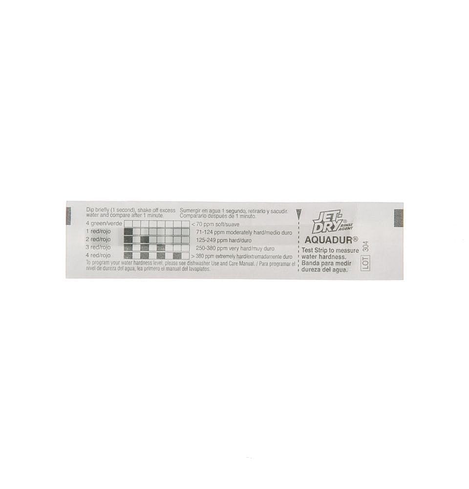 Part #wd01X10295, Dishwasher Water Hardness Test Strip / 6.00 x 6.00 x 0.10