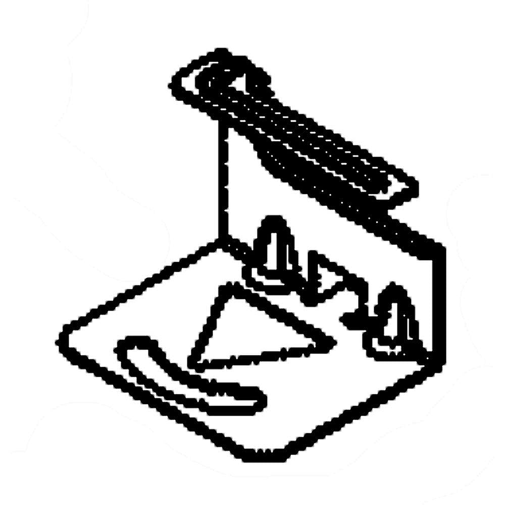 Part #wd01X24381, Dishwasher Heating Element Support Bracket / 6.00 x 5.00 x 1.00