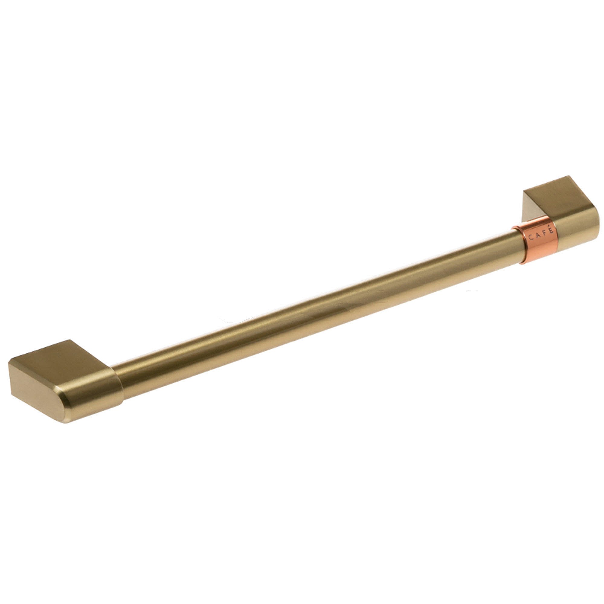 Part #wd09X32081, Brushed Brass Door Handle W/ Cafe Band