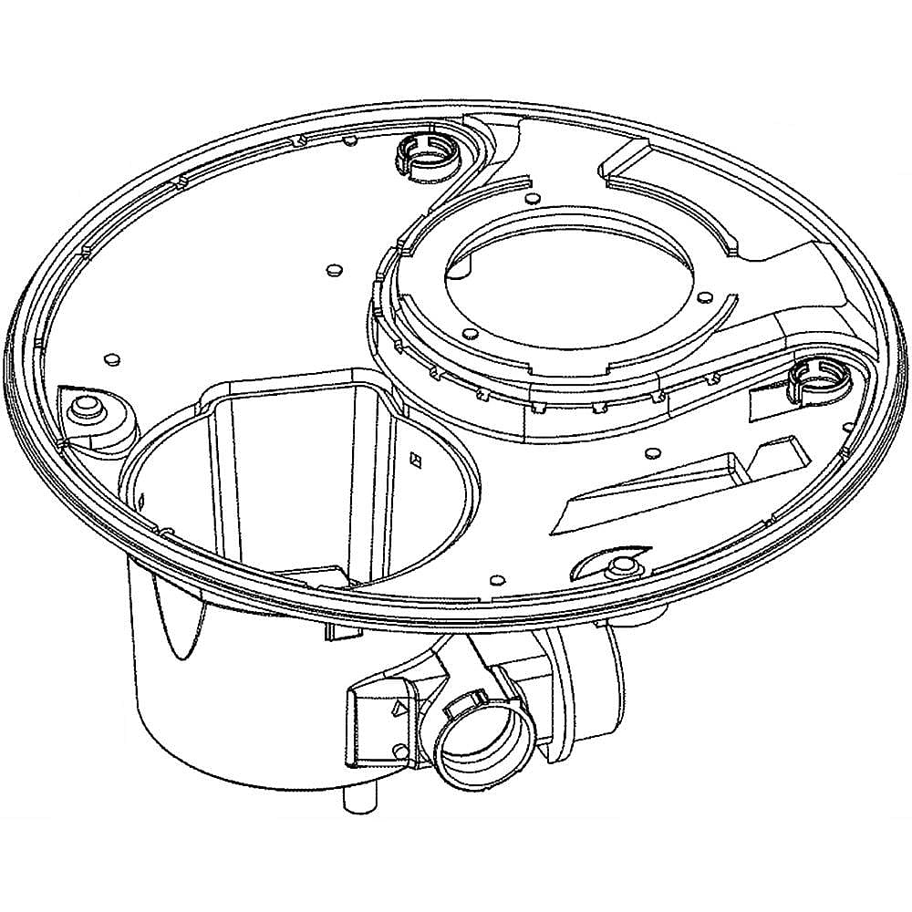 Part #wd18X10053, Dishwasher Sump / 12.80 x 10.30 x 8.60