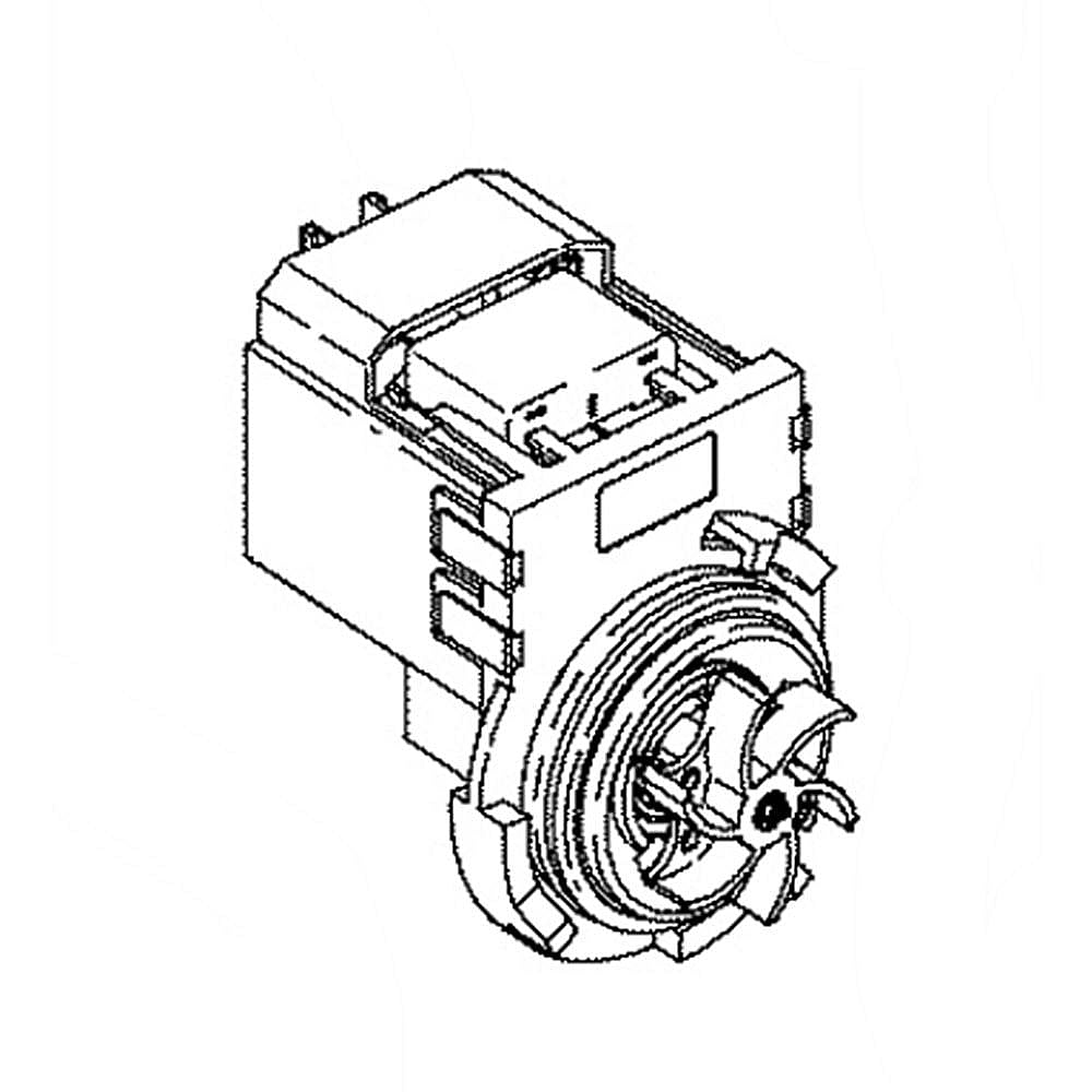 Hotpoint Part #wd19X25461, Dishwasher Drain Pump | 8.75 x 6.75 x 5.00
