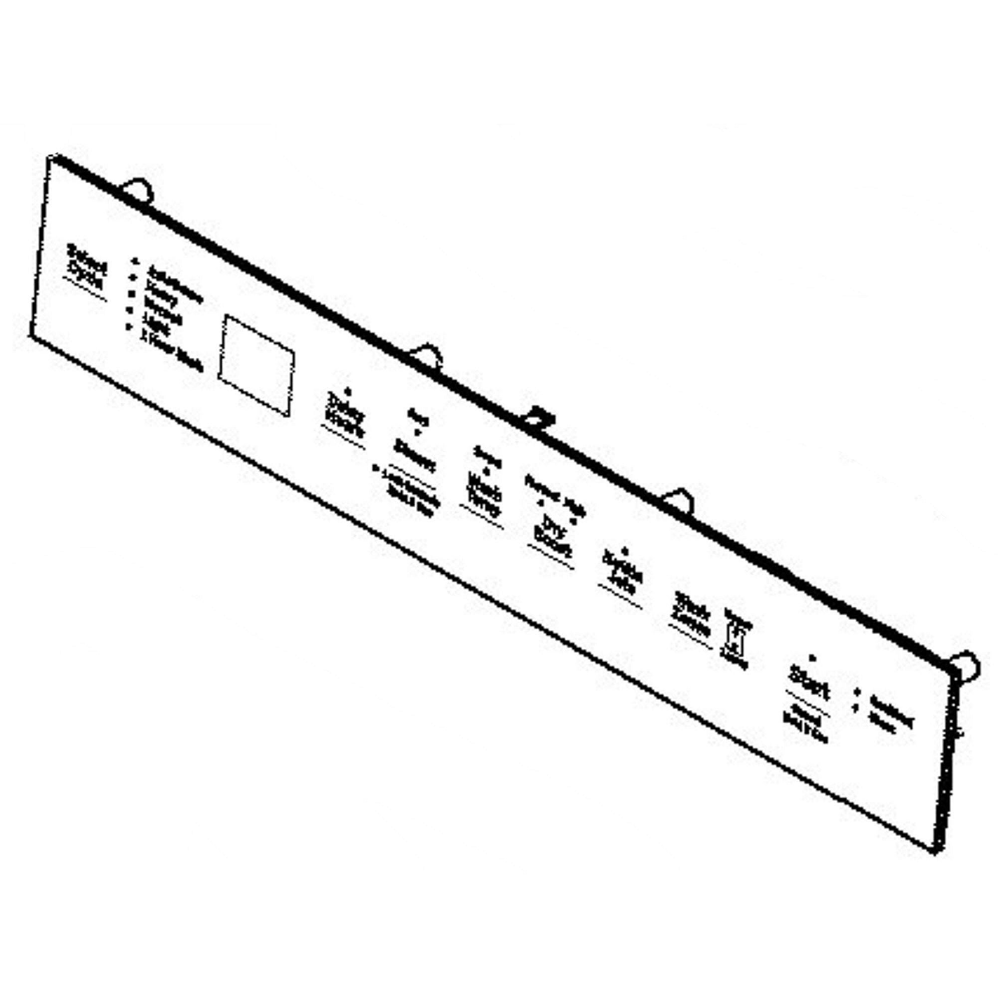 Part #wd21X25360, Configured Front Ui Control With Cover