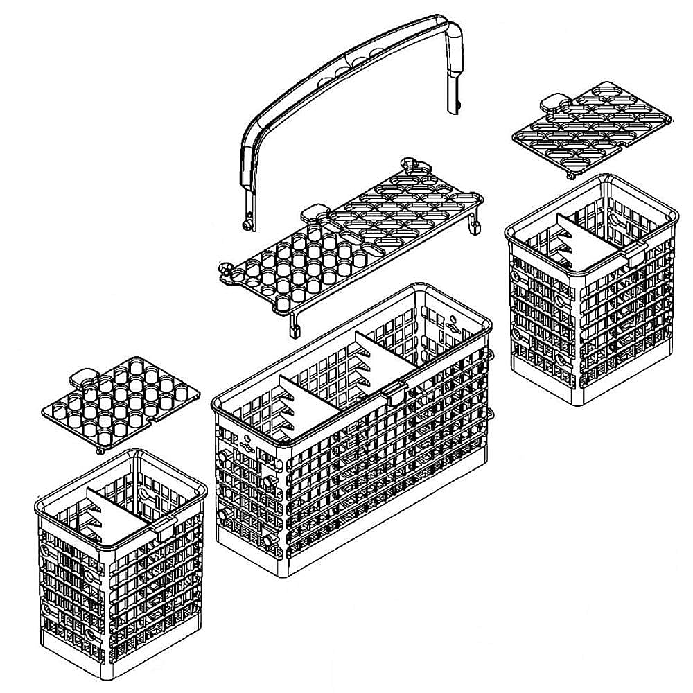 ge dishwasher cutlery basket