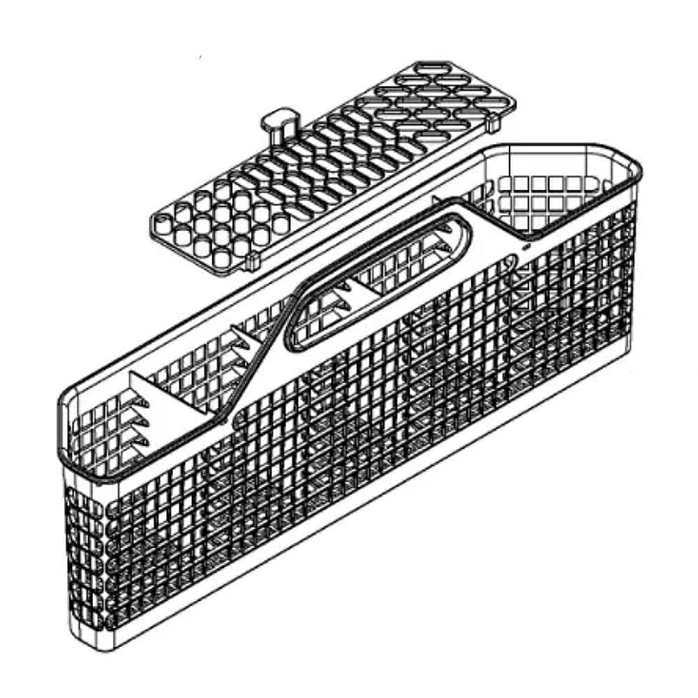GE Part #wd28X10280, Silverware Basket | 21.10 x 9.40 x 4.80