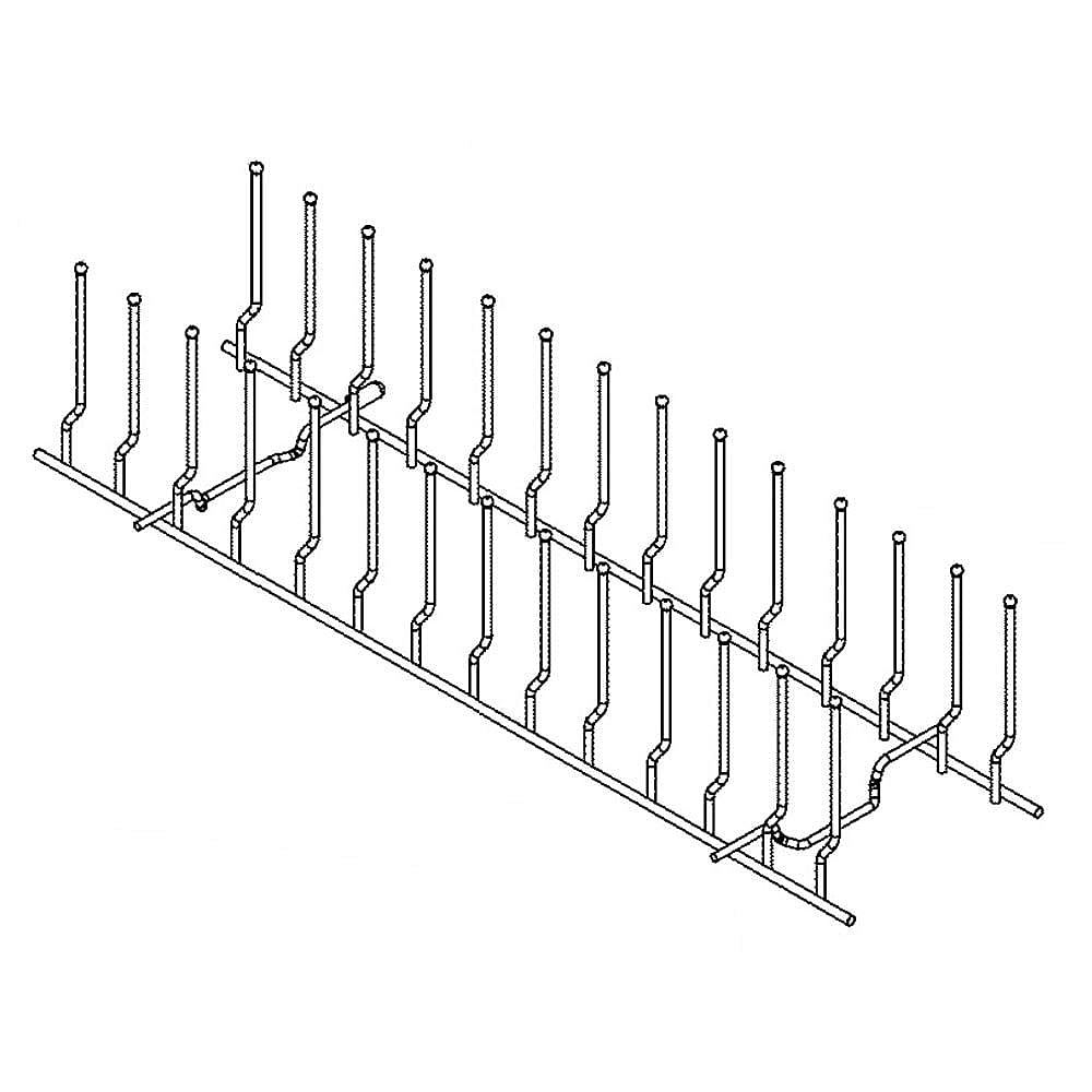 Part #wd28X10364, Dishwasher Tine Row Assembly / 17.70 x 8.80 x 4.50