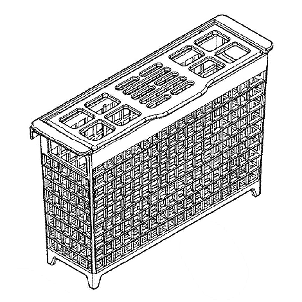 GE Part #wd28X22600, Dishwasher Small Items Basket | 17.60 x 8.80 x 4.50