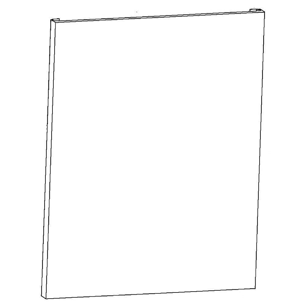 Part #wd31X10076, Dishwasher Door Outer Panel (Black) / 26.50 x 21.70 x 5.70