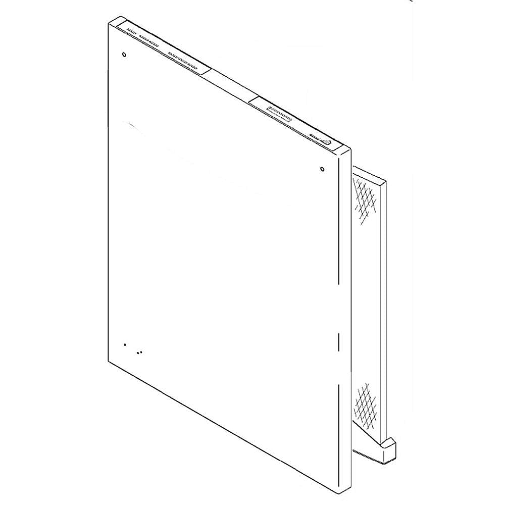 GE Part #wd34X11586, Dishwasher Door Outer Panel Assembly (Stainless) | 34.00 x 27.00 x 4.30