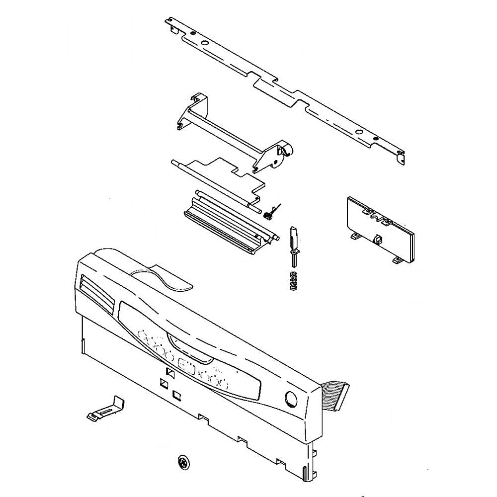 GE Part #wd34X11649, Escutcheon | 24.90 x 9.50 x 3.00