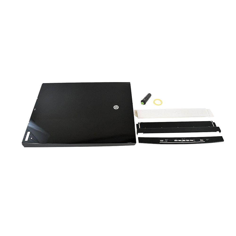 Part #wd34X11856, Dishwasher Door Outer Panel Assembly (Black) / 33.80 x 27.00 x 4.10