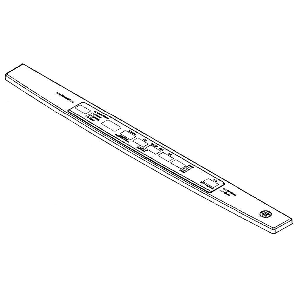 Part #wd34X21654, Dishwasher Control Panel And Overlay / 24.90 x 4.80 x 3.30