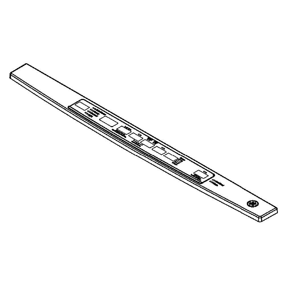 Part #wd34X21668, Dishwasher Control Panel And Overlay / 25.00 x 4.60 x 3.30