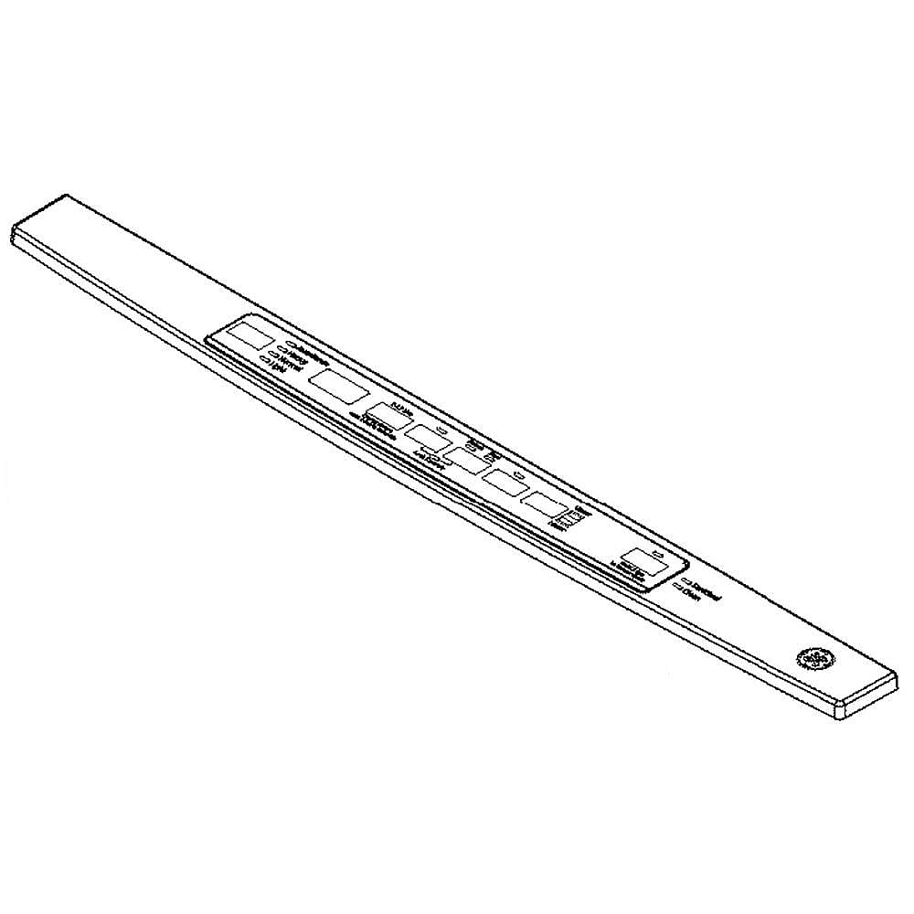Part #wd34X21698, Dishwasher Control Panel And Overlay / 24.90 x 4.50 x 3.20