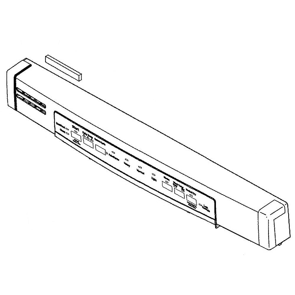 GE Part #wd34X22256, Dishwasher Control Panel (Black) | 24.80 x 4.60 x 3.30
