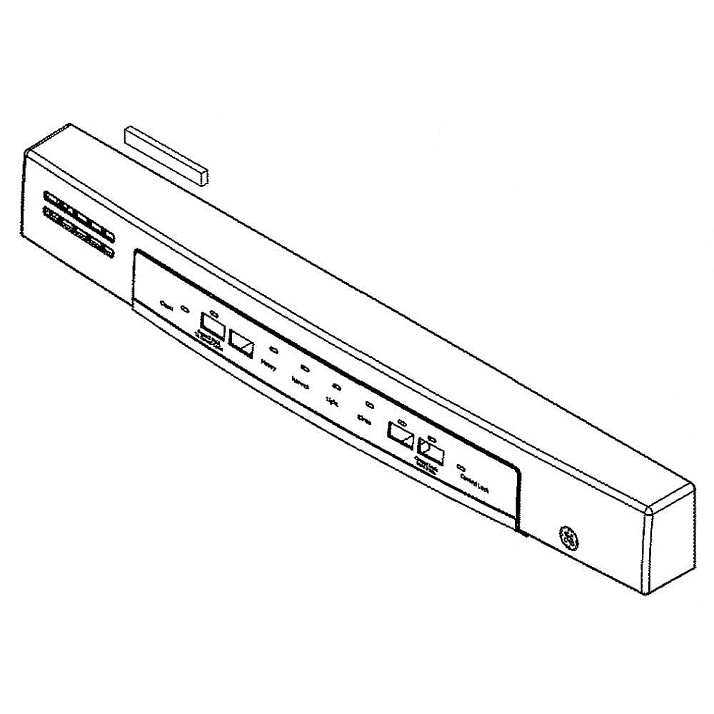 GE Part #wd34X22635, Dishwasher Control Panel Assembly (Stainless) | 24.90 x 4.50 x 3.40
