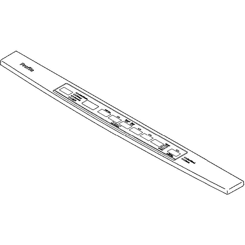 GE Part #wd34X22872, Dishwasher Control Panel Insert | 24.70 x 4.30 x 3.20