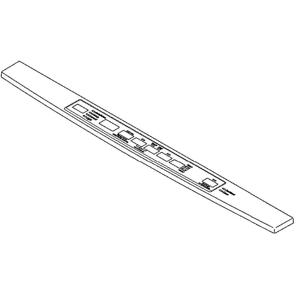 Part #wd34X23757, Dishwasher Control Panel Insert / 24.50 x 4.60 x 3.40