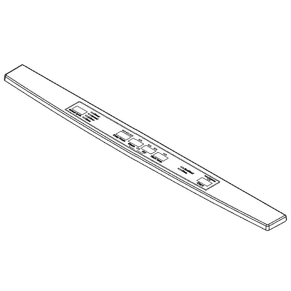 GE Part #wd34X24429, Dishwasher Control Panel Insert | 25.15 x 4.50 x 3.40