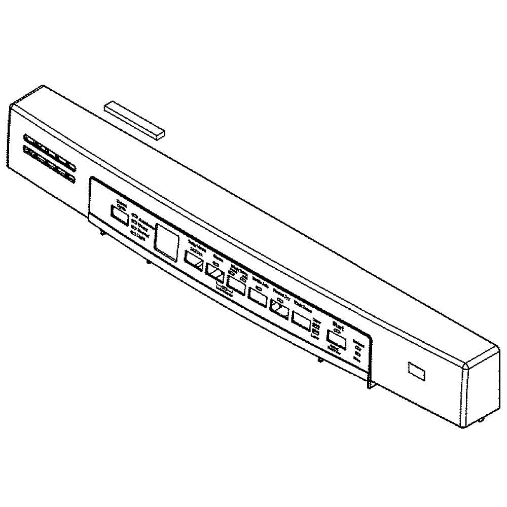 Part #wd34X24466, Dishwasher Control Panel And Overlay (Stainless) / 25.00 x 4.50 x 3.20