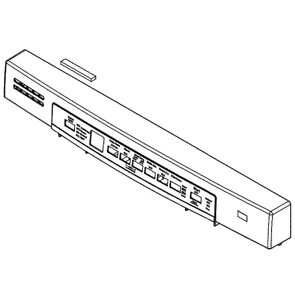 Dishwasher Control Panel and Overlay (Stainless)