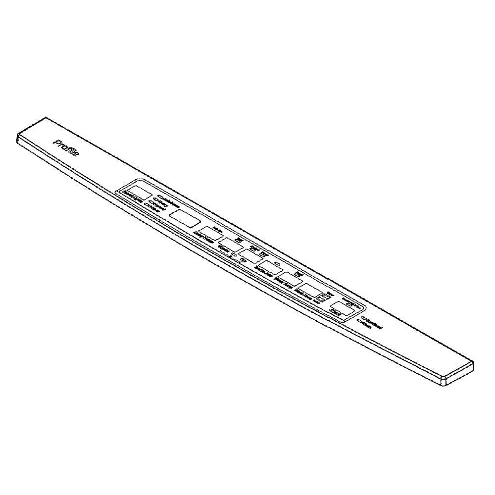 GE Part #wd34X24506, Dishwasher Control Panel | 1.00 x 1.00 x 1.00