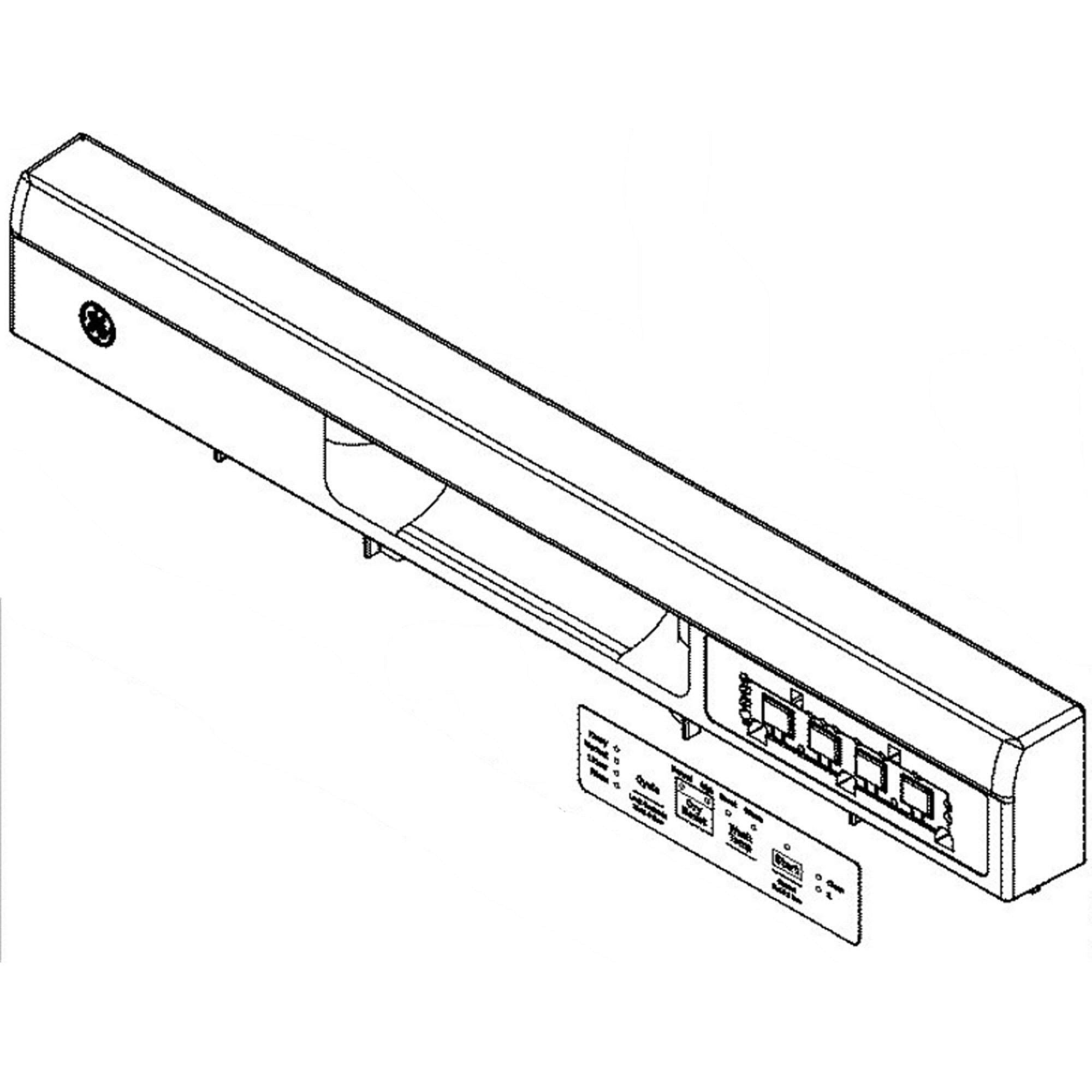 Part #wd34X28027, White Control Panel Assembly