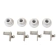 Dishwasher Dishrack Roller and Stud Kit