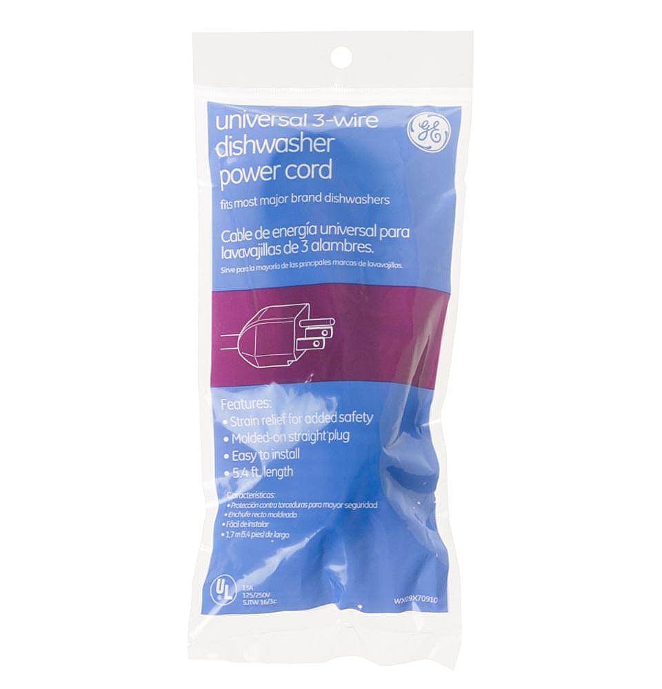Part #wx09X70910, Dishwasher Power Cord (Replaces Wd06X10020) / 11.30 x 4.50 x 1.50