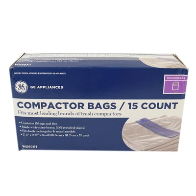 Trash Compactor Bag, 15-pack (replaces PM60X0015, WX60X0001) WX60X1 parts