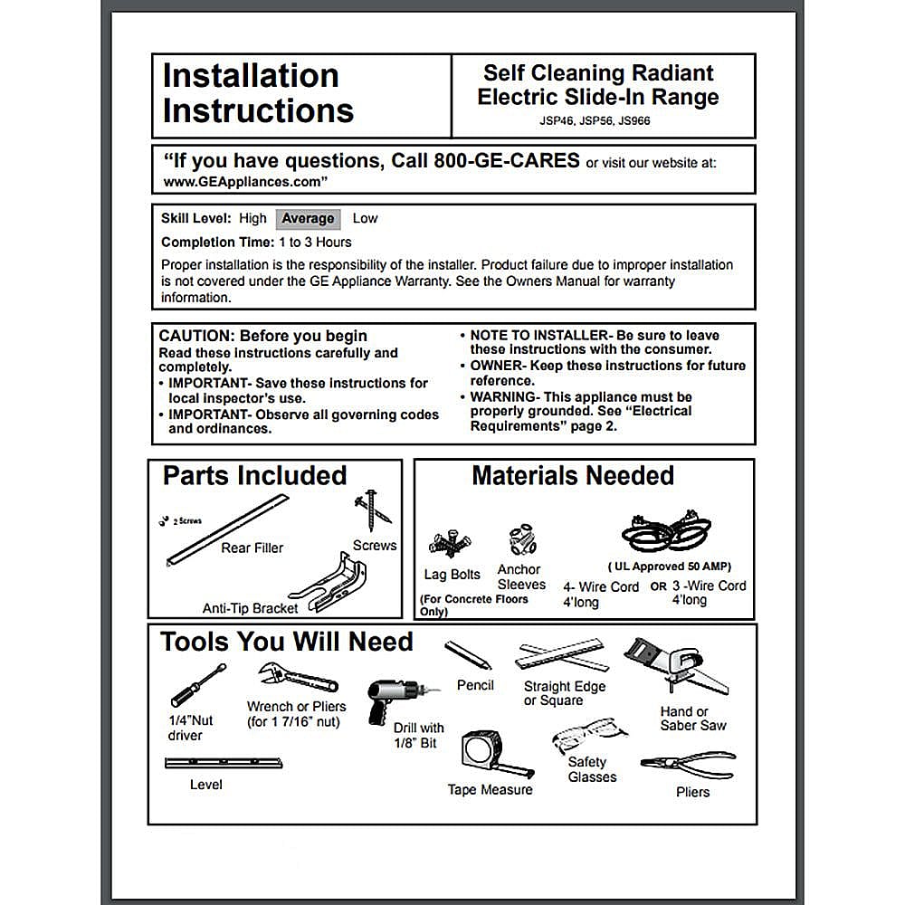 Part #31-10426, Instructions