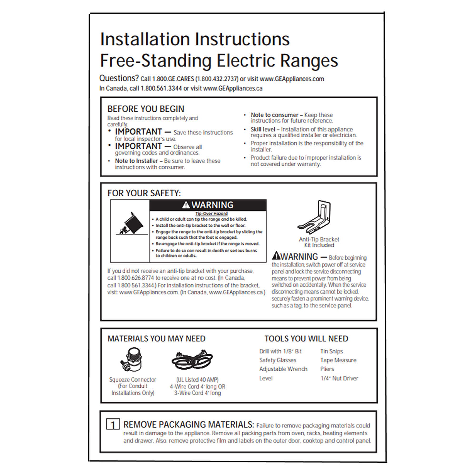 Part #31-10781, Installation Instructions