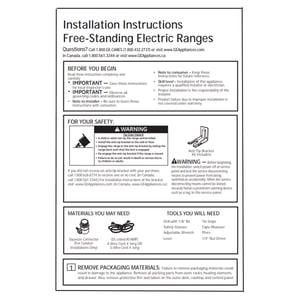 Installation Instructions 31-10781