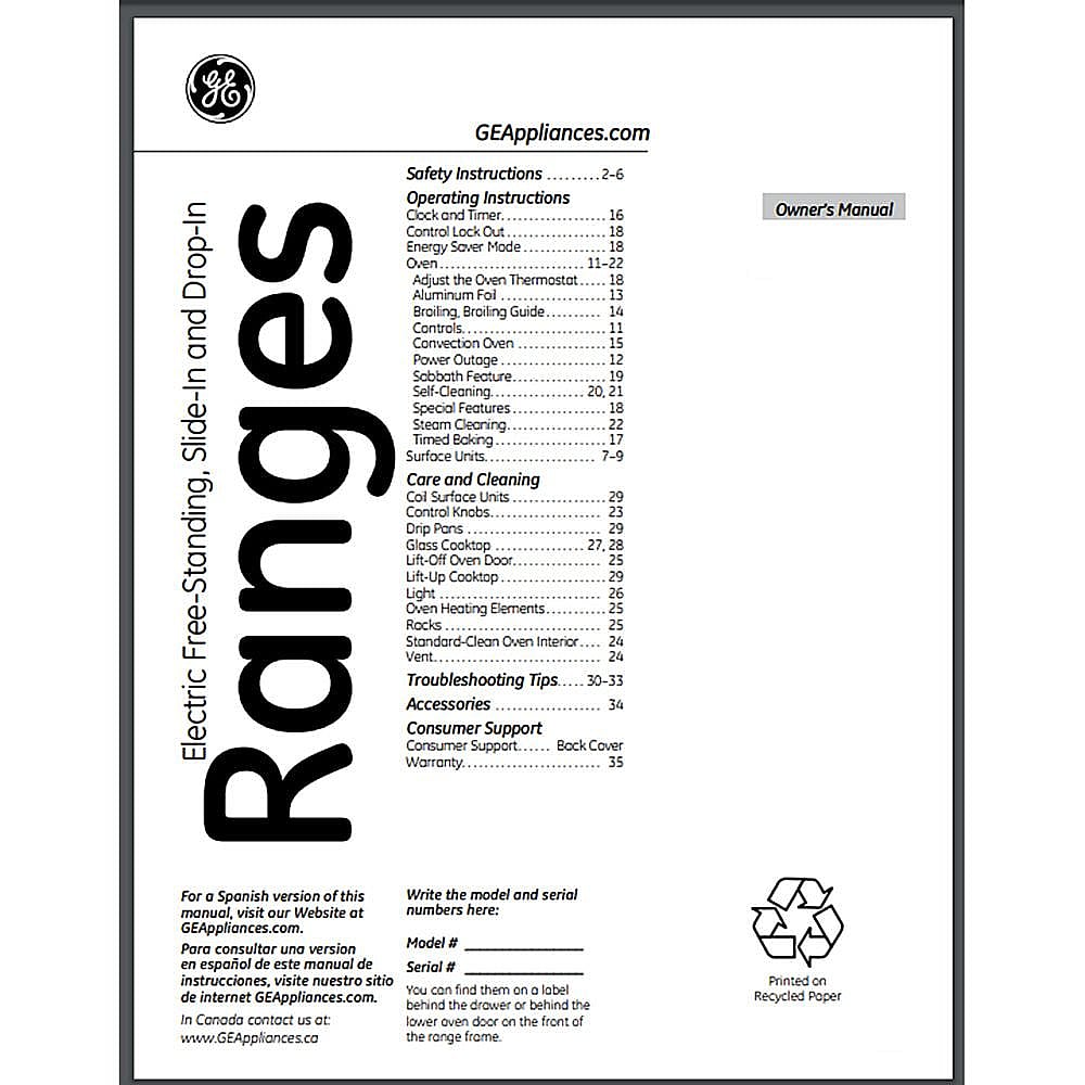 Part #31-14250, Owners Manual