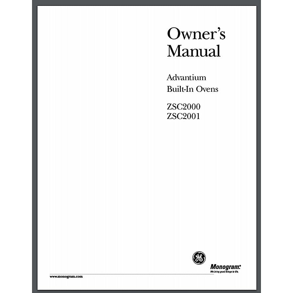 Part #49-40294, Owners Manual