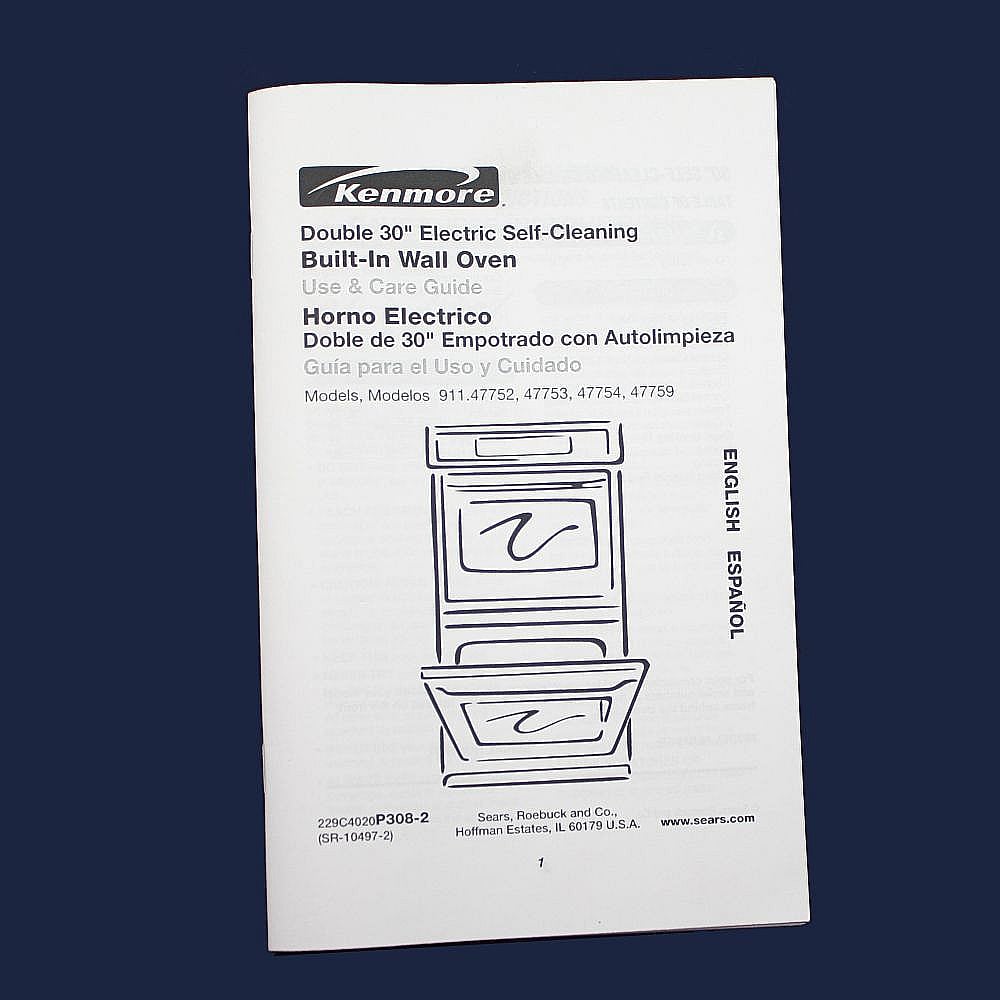 Part #sr-10497-2, Wall Oven Owners Manual (Replaces Sr10497, Sr10497-2)