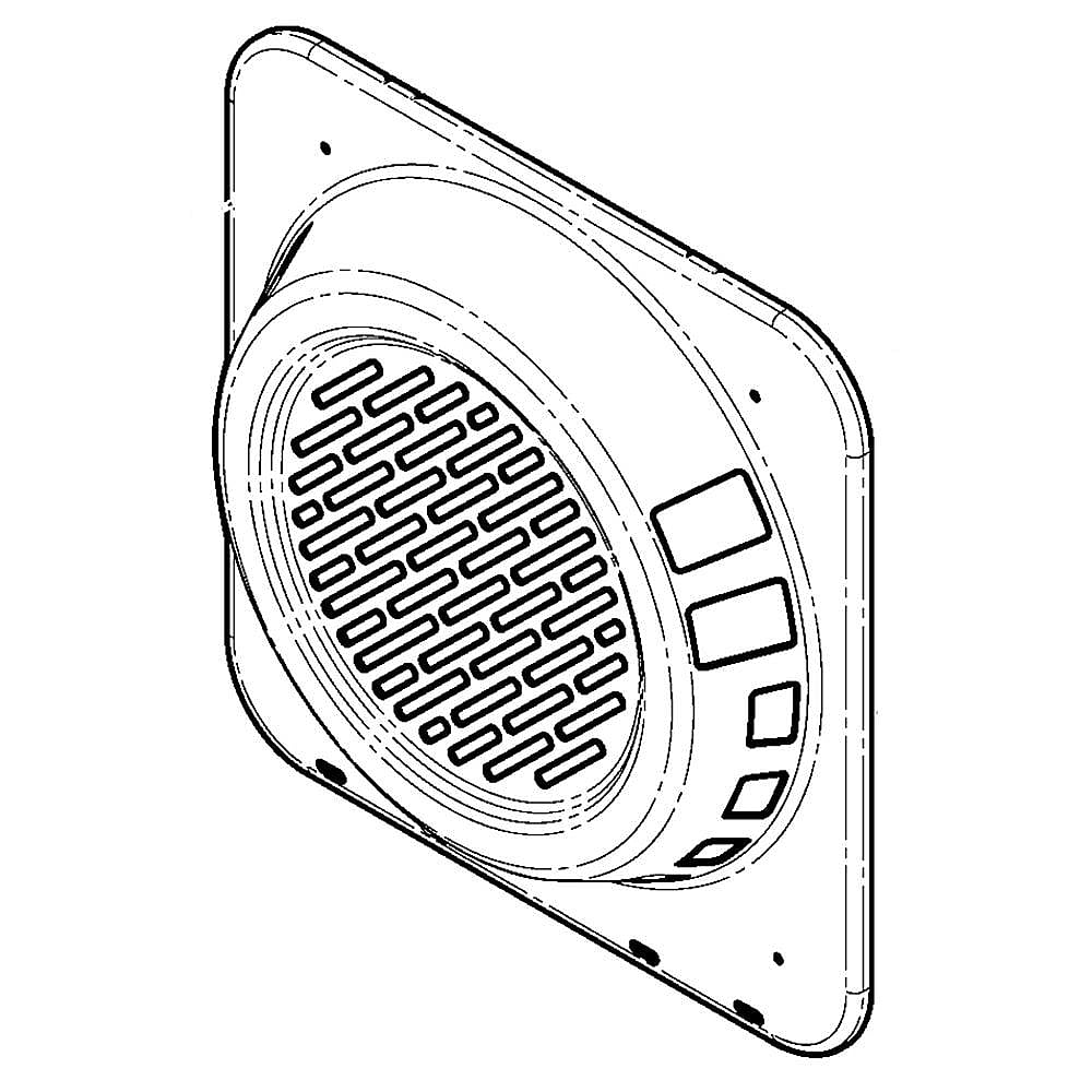 GE Part #wb02T10410, Fan Cover | 30.50 x 15.30 x 3.10
