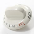 Cooktop Burner Knob for Kenmore 91133384100 - Part WB03T10050