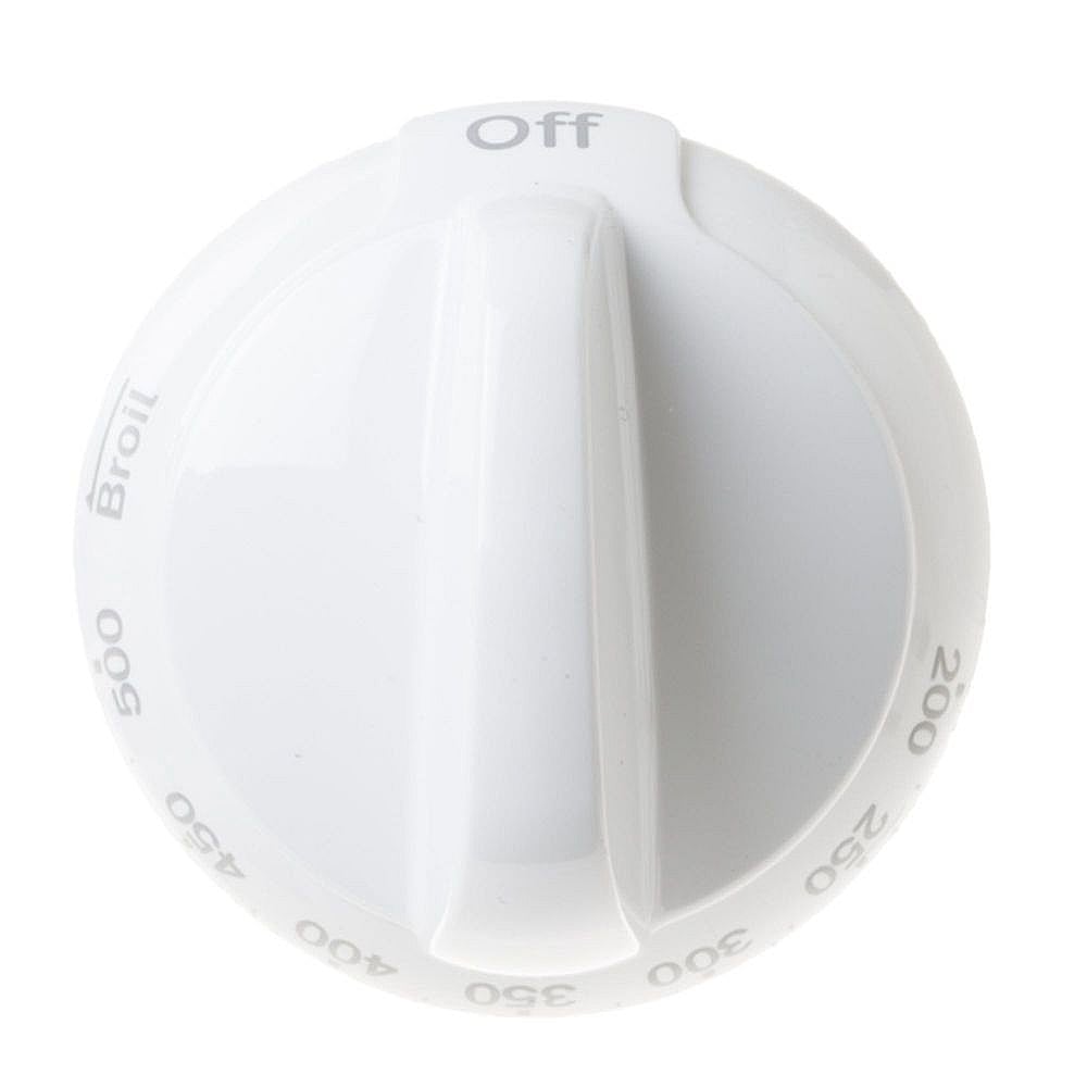 Hotpoint Part #wb03X22704, Range Oven Temperature Knob (White) | 6.00 x 6.00 x 1.90
