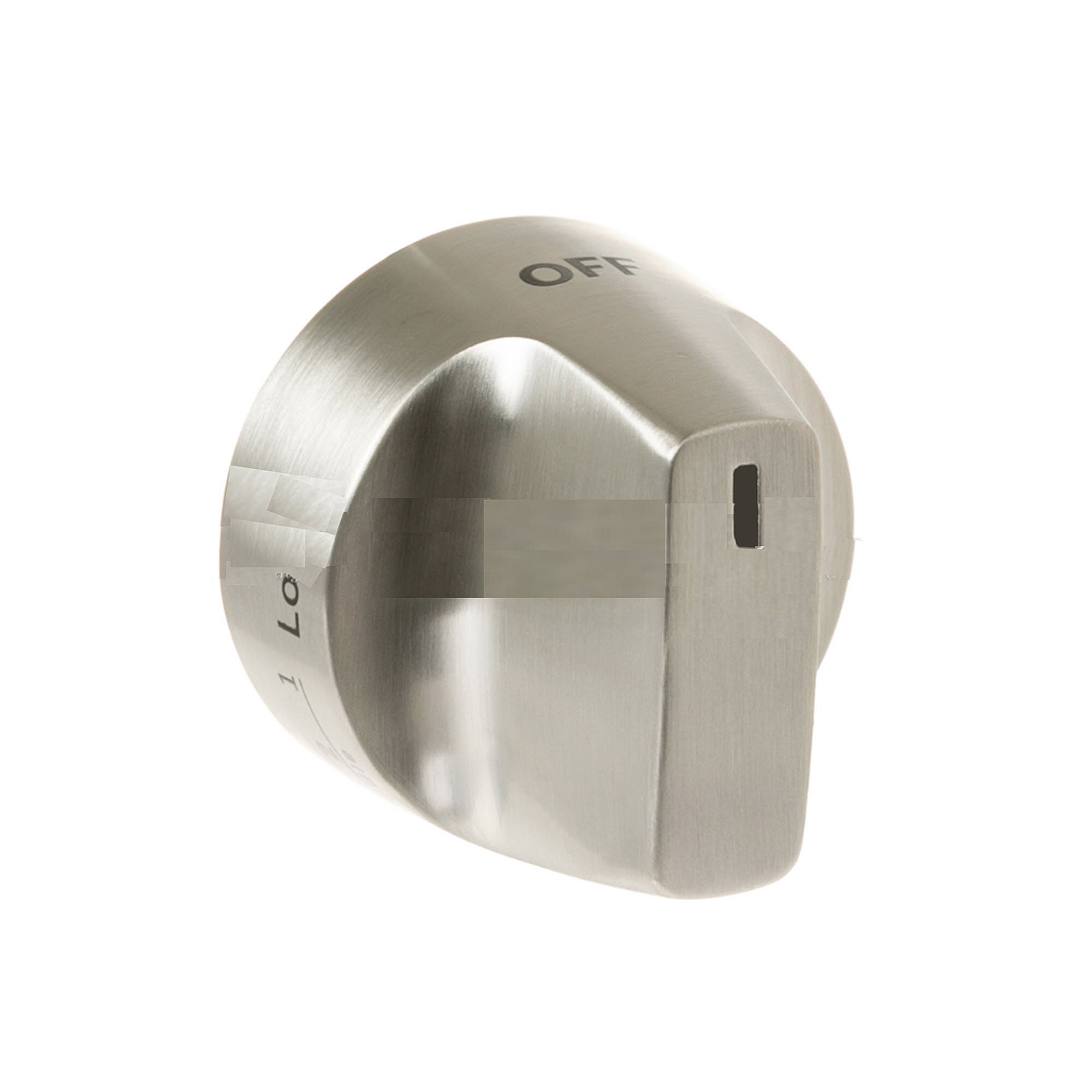 Part #wb03X31662, Brushed Stainless V2 Griddle Knob / 1.00 x 1.00 x 1.00