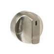 Brushed Stainless Warming Zone Knob for GE CES750P4M3W2 - Part WB03X31665