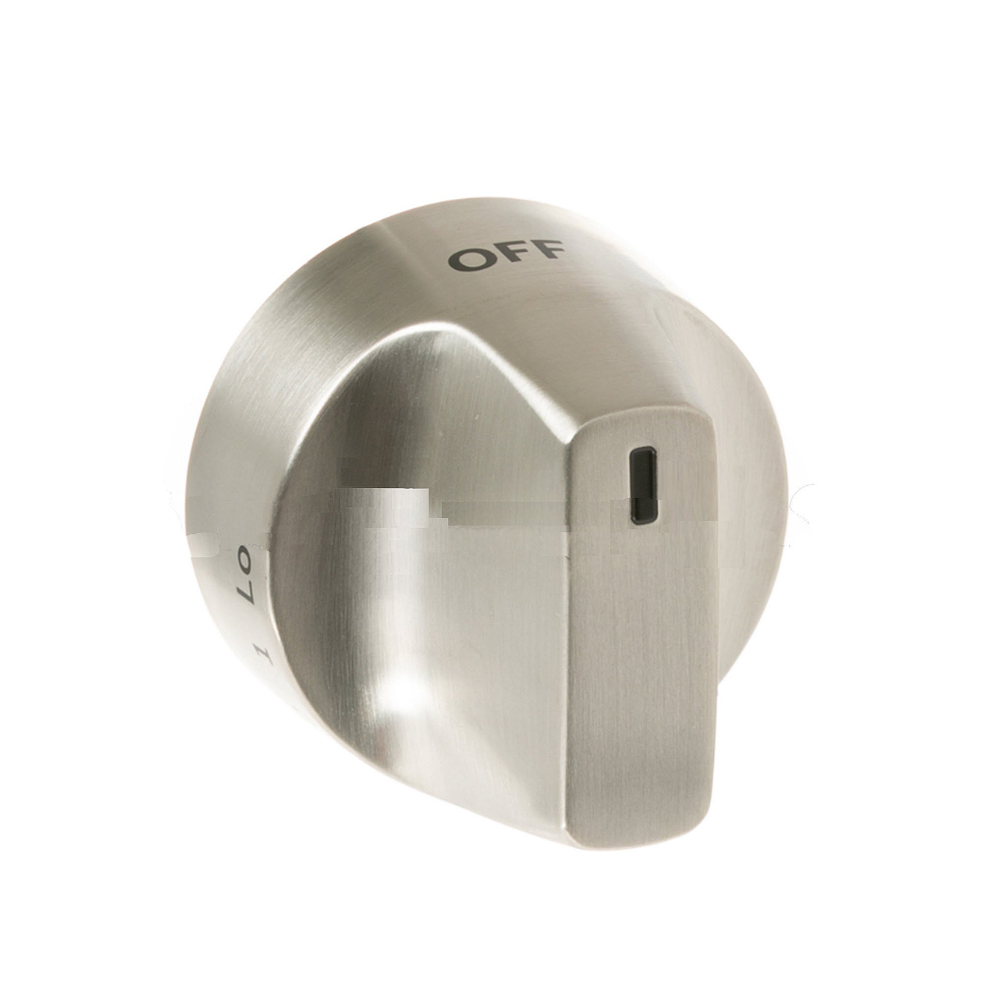 Part #wb03X31672, Brushed Stainless Control Knob / 1.00 x 1.00 x 1.00