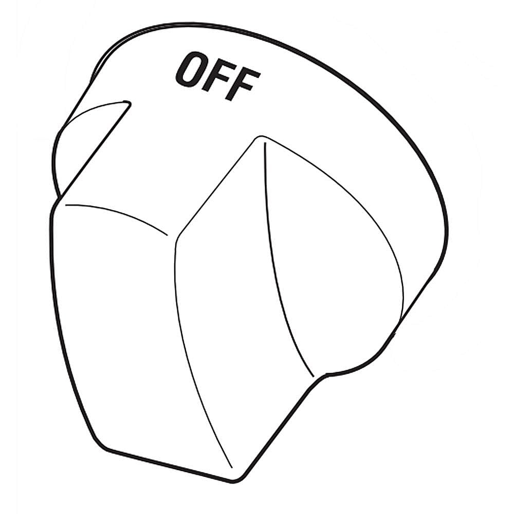 Part #wb03X31774, Range Surface Burner Knob (Brushed Stainless) / 2.00 x 2.50 x 2.00