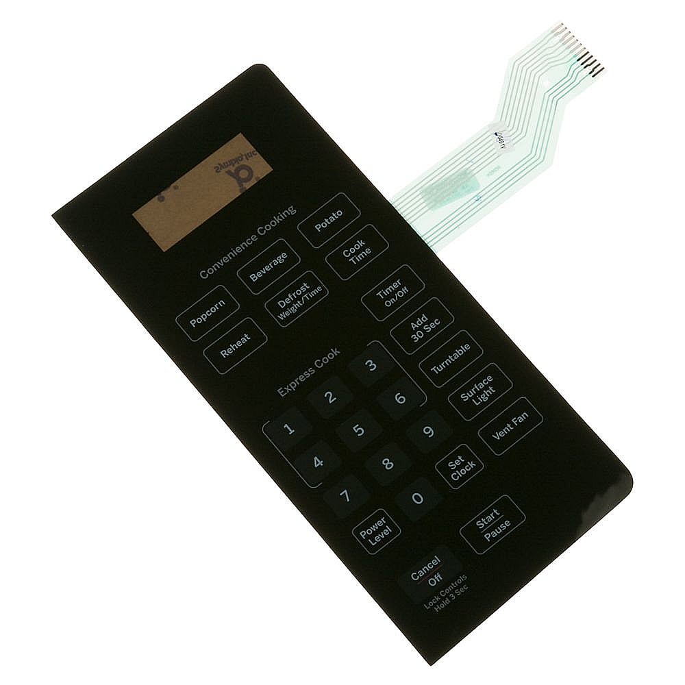 Part #wb04X10041, Microwave Control Panel Overlay / 14.00 x 9.50 x 0.10